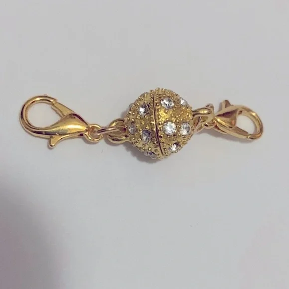 2 Magnetic Clasp For Easily Close/Open Necklace Or Bracelet.Gold color & Silver - Picture 12 of 13